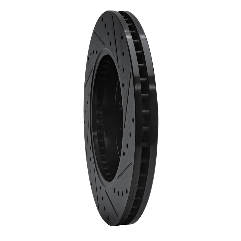 Ford F-150 Brake Rotor (1) - Front Left - R1 Concepts - Drilled & Slotted - Black - 2009